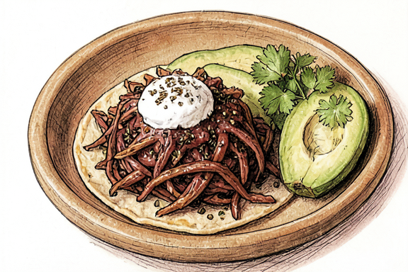 Tostadas de Frango Tinga na Air Fryer