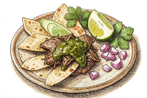 Carnitas de Porco na Air Fryer com Salsa Verde