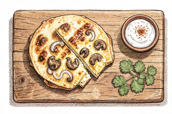 Quesadillas de Cogumelos na Air Fryer