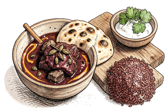 Lamb Rogan Josh com Naan