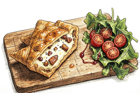 Quiche Lorraine com Salada Mista