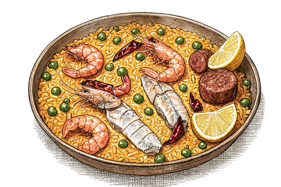 Paella de Marisco à Espanhola