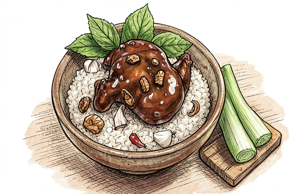 Frango com Manjericão e Bok Choy