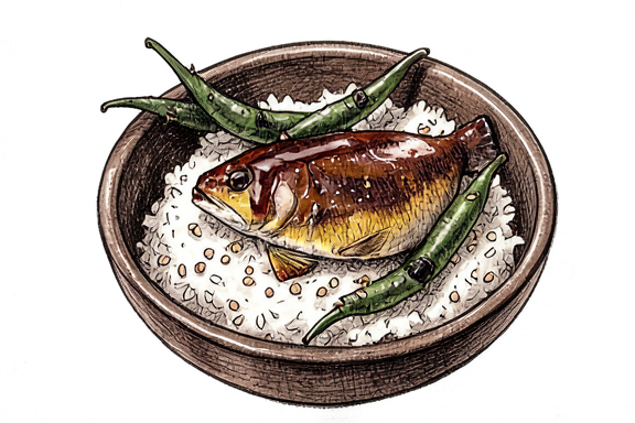 Salmão Teriyaki com Arroz e Feijão Verde com Sésamo