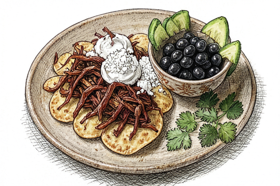Tinga de Frango com Tostadas