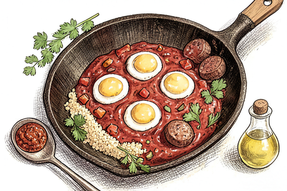 Shakshuka Tunisina com Merguez