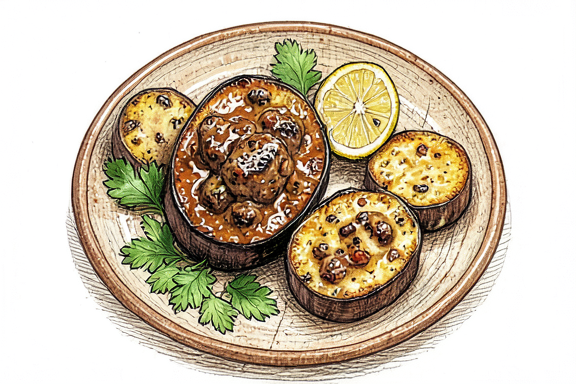 Kofta de Cordeiro Turca com Beringela Air Fryer